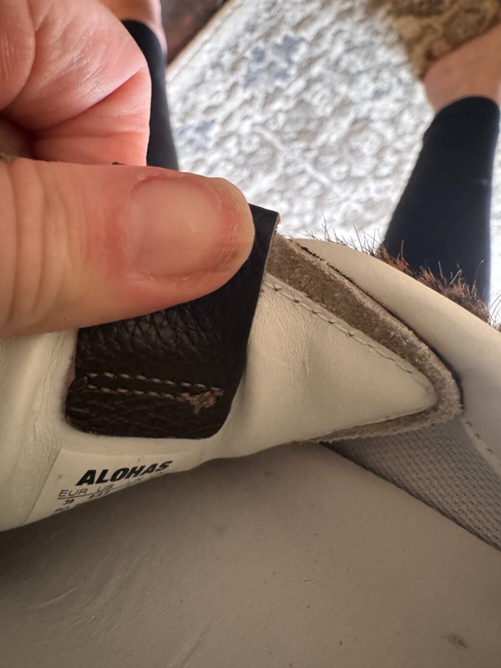 ALOHAS Tb.490 Rife Soft Tan Leopard Calf Hair Leather Sneakers EU 39 US 8.5-9 - Picture 7 of 8